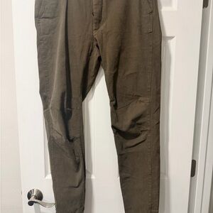 Classic olive green Men's Moleskin Chinos